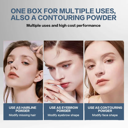 Instantly Hairline Shadow-Hair Shadow Powder, Quick Cover Black Hair Root Concealer, Eyebrows & Beard Line,Unisex,Black