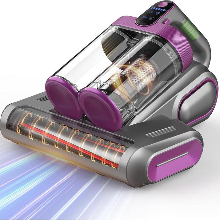 Mattress Vacuum Cleaner, 16Kpa Cordless Bed Handheld Vacuum, Vacuum Cleaner with 253.7Nm UV-C Light, HEPA Filter & Ultrasonic, Versatile Portable Vacuums for Bed, Sofa, Couch, Crib